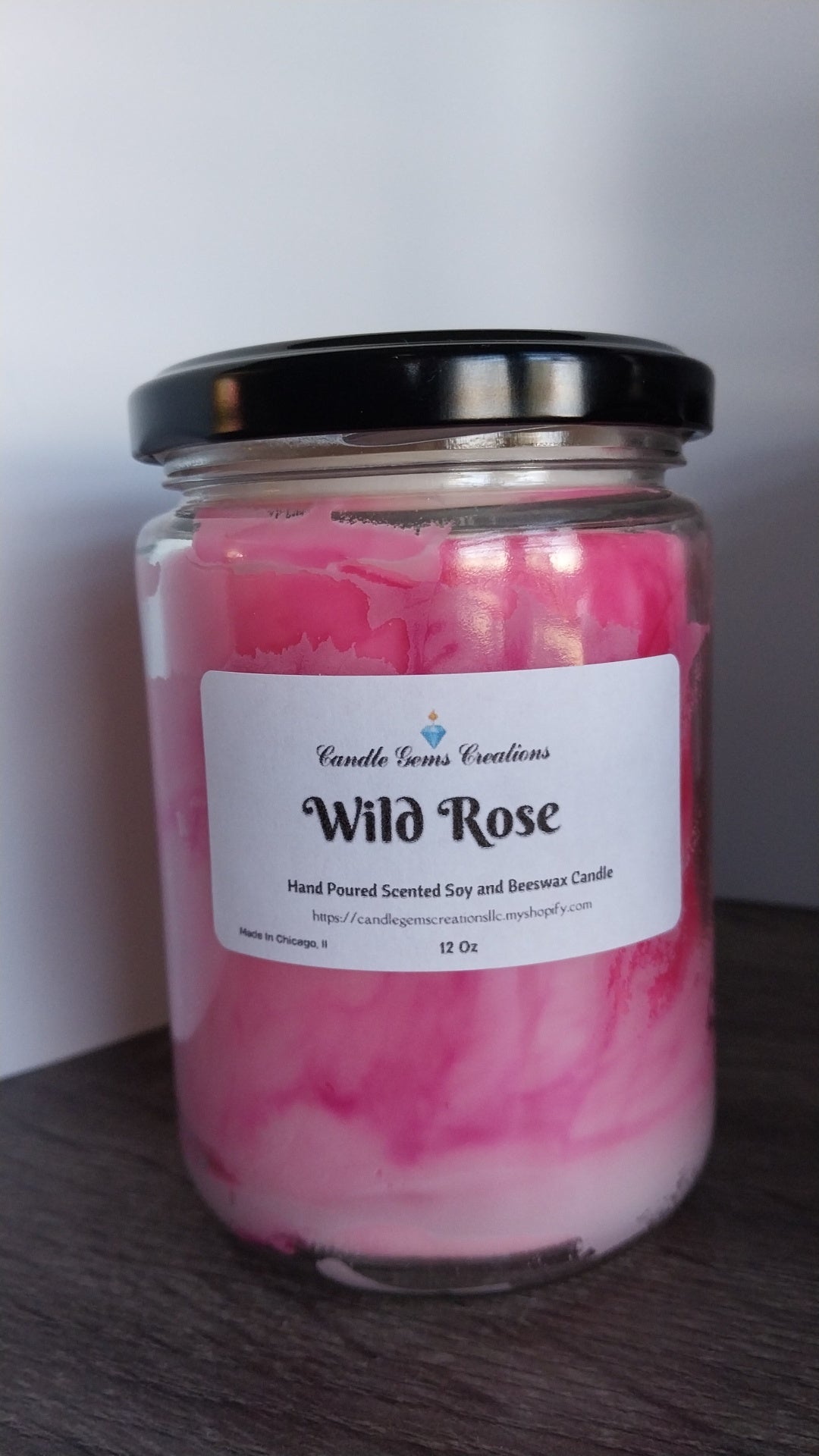 Wild Rose Hande Poured Candle