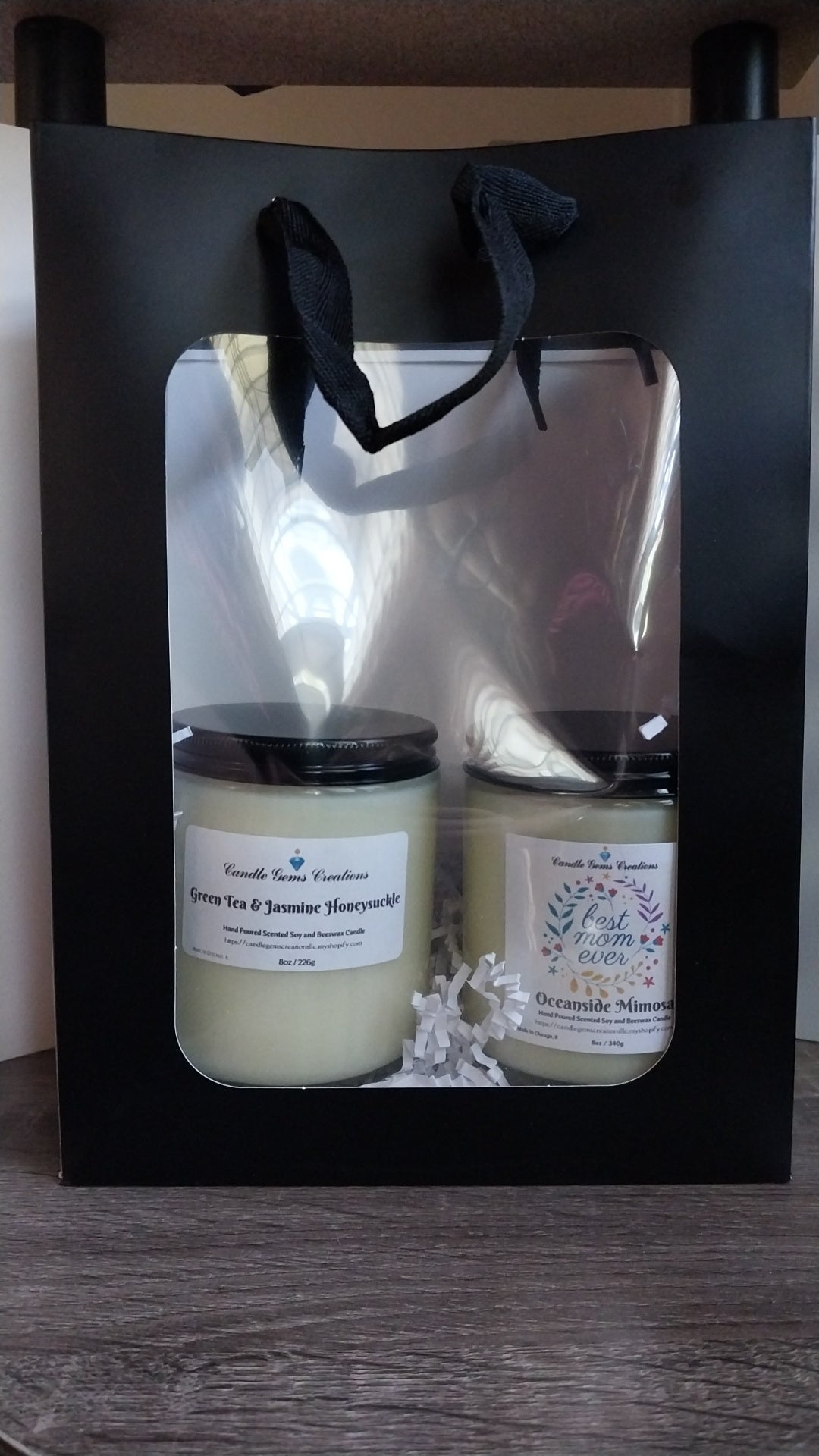 Candle gift bag set