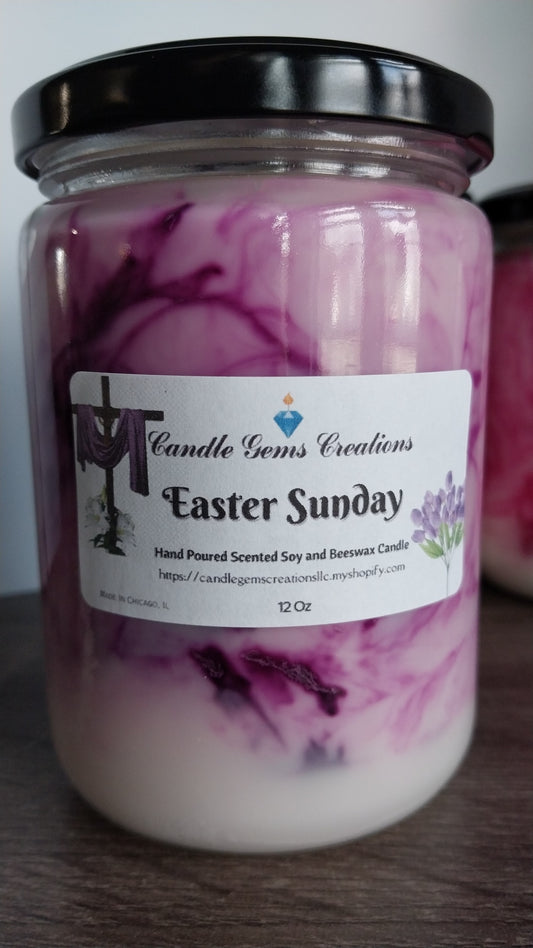 CLEARANCE Easter Sunday Hand Poured Candle