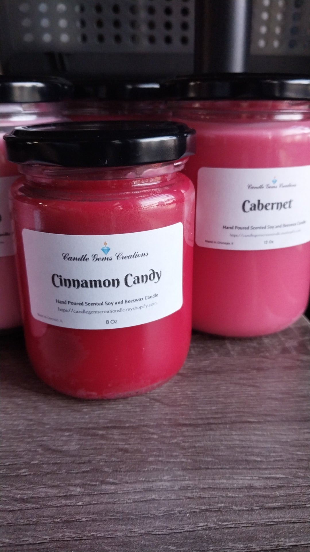 CLEARANCE Cinnamon Candy Candle Hand Poured