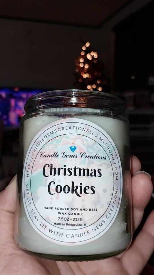 Christmas cookies hand poured candle