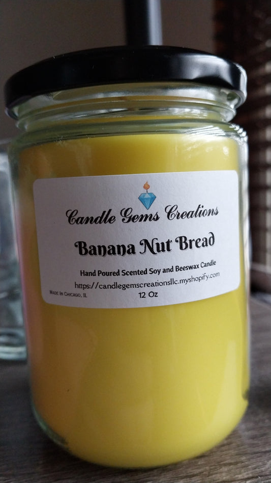 Banana Nut Bread Candle Hand Poured