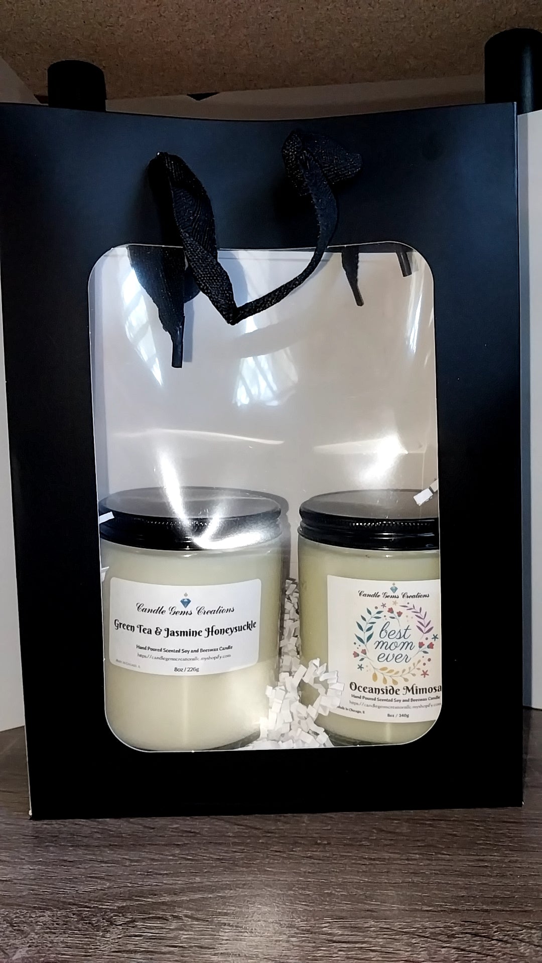 Candle gift bag set