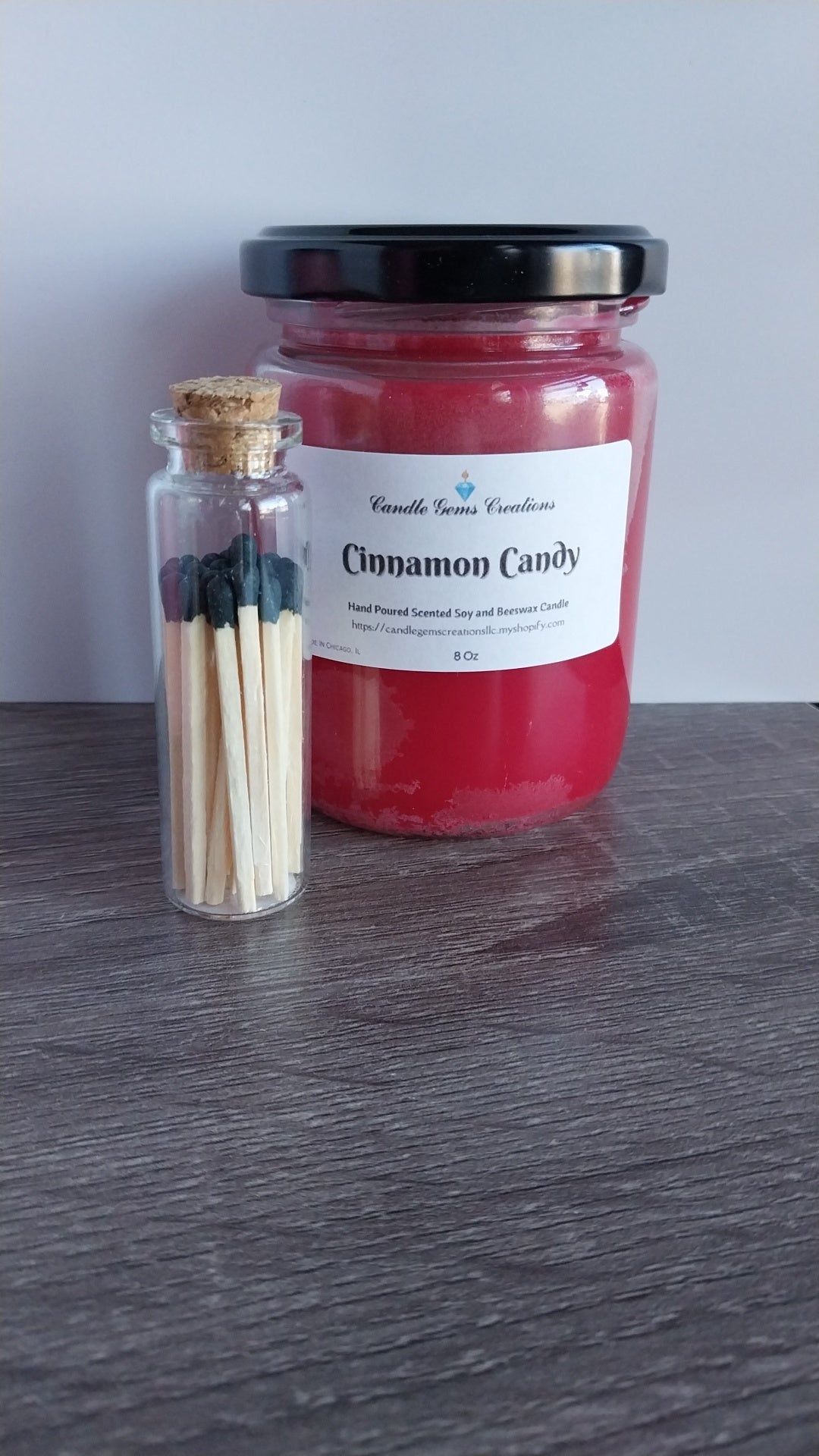 Apothecary Matchstick Jar and Matches