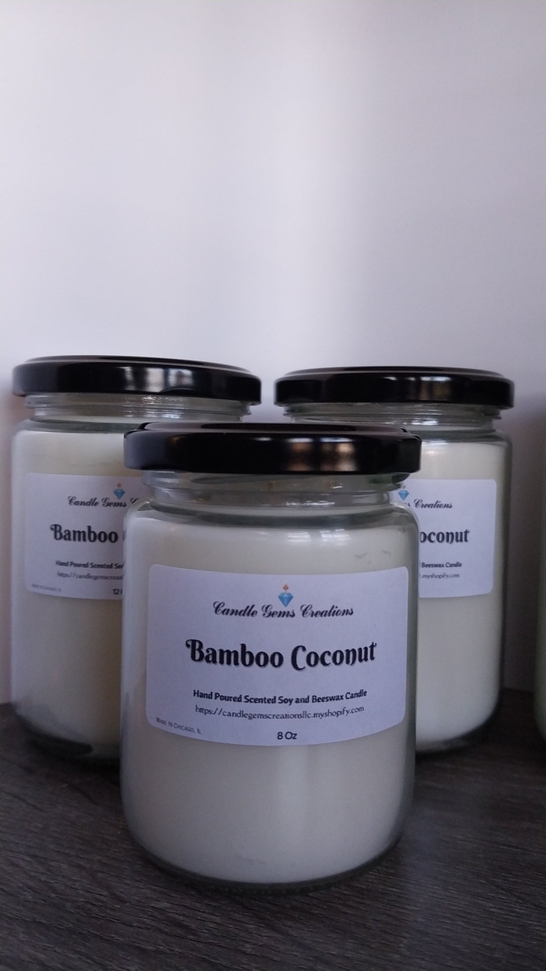 Bamboo Coconut Hande Poured Candle