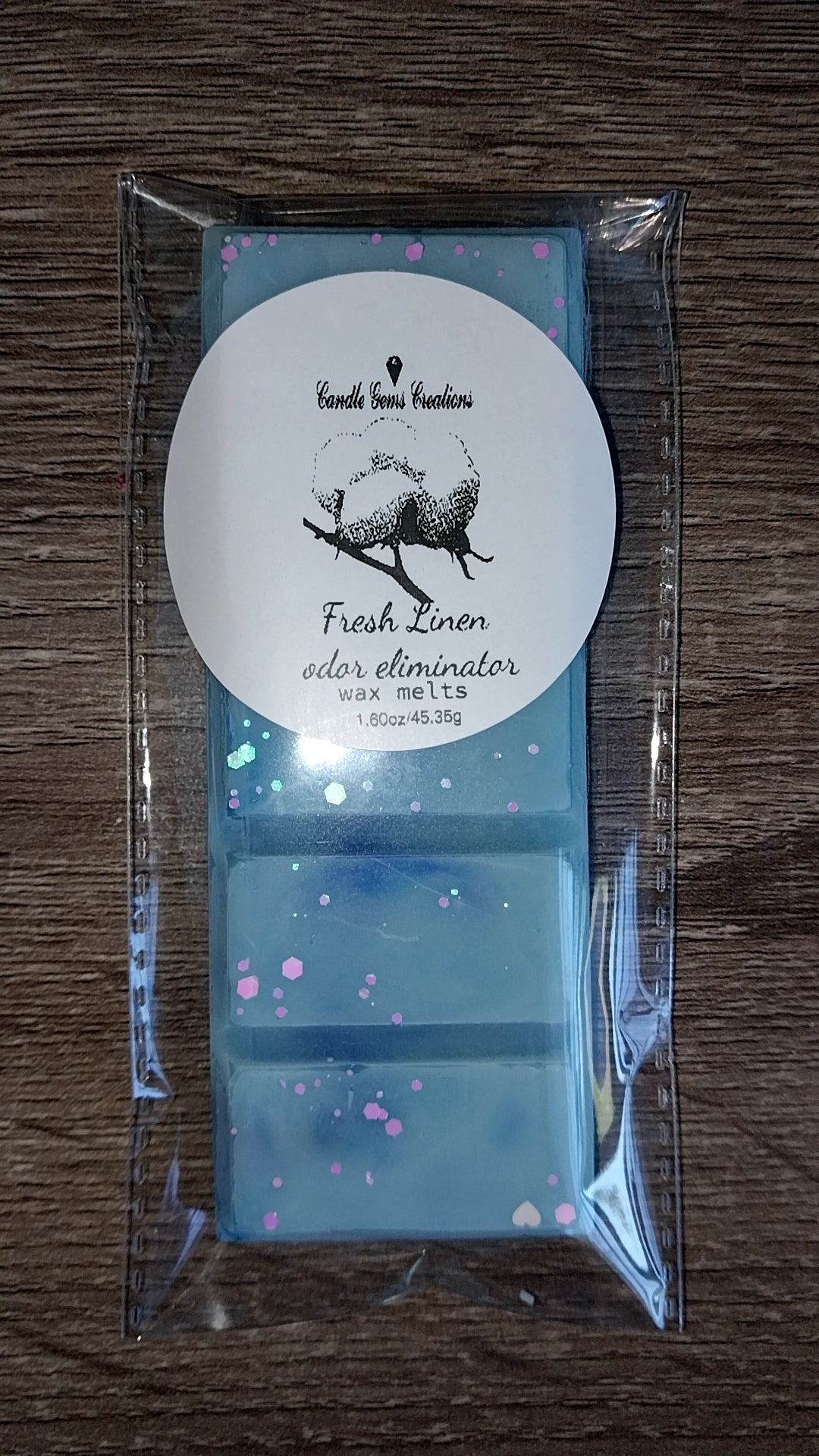 Fresh Linen odor eliminator soy snap bar wax melts