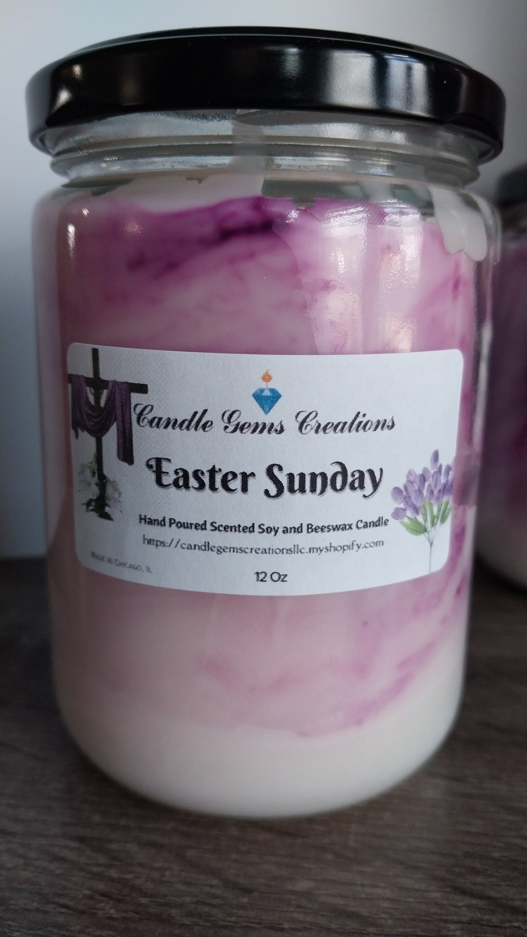 CLEARANCE Easter Sunday Hand Poured Candle