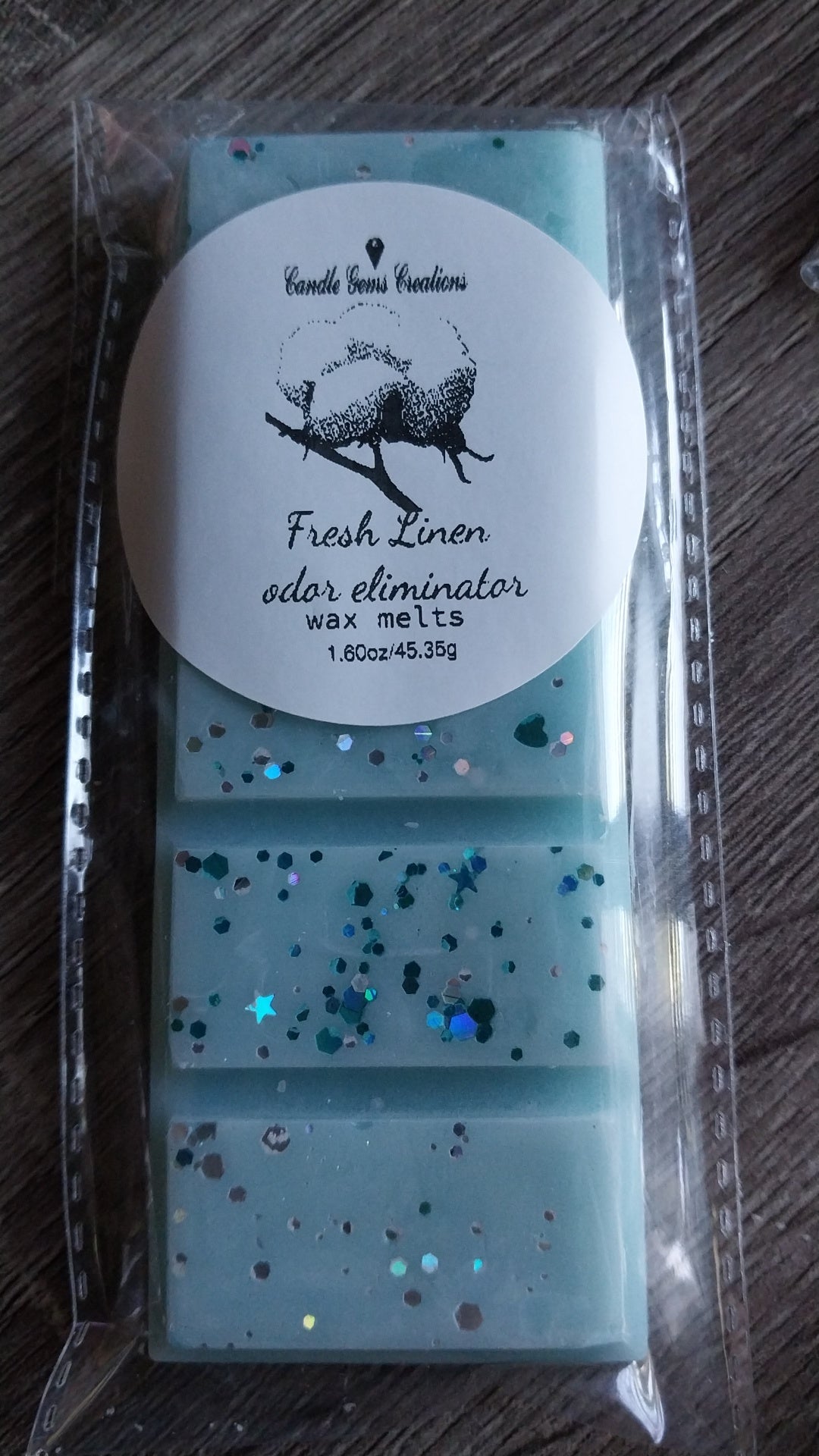 Fresh Linen odor eliminator soy snap bar wax melts