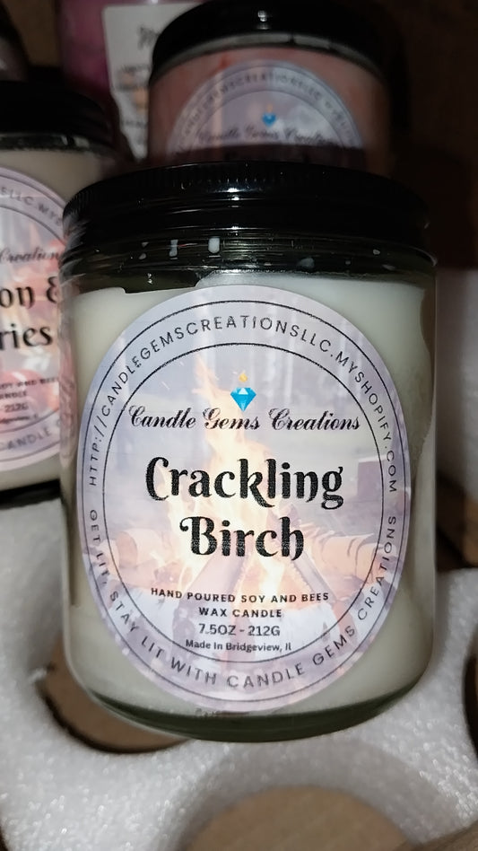 Crackling birch hand poured candle