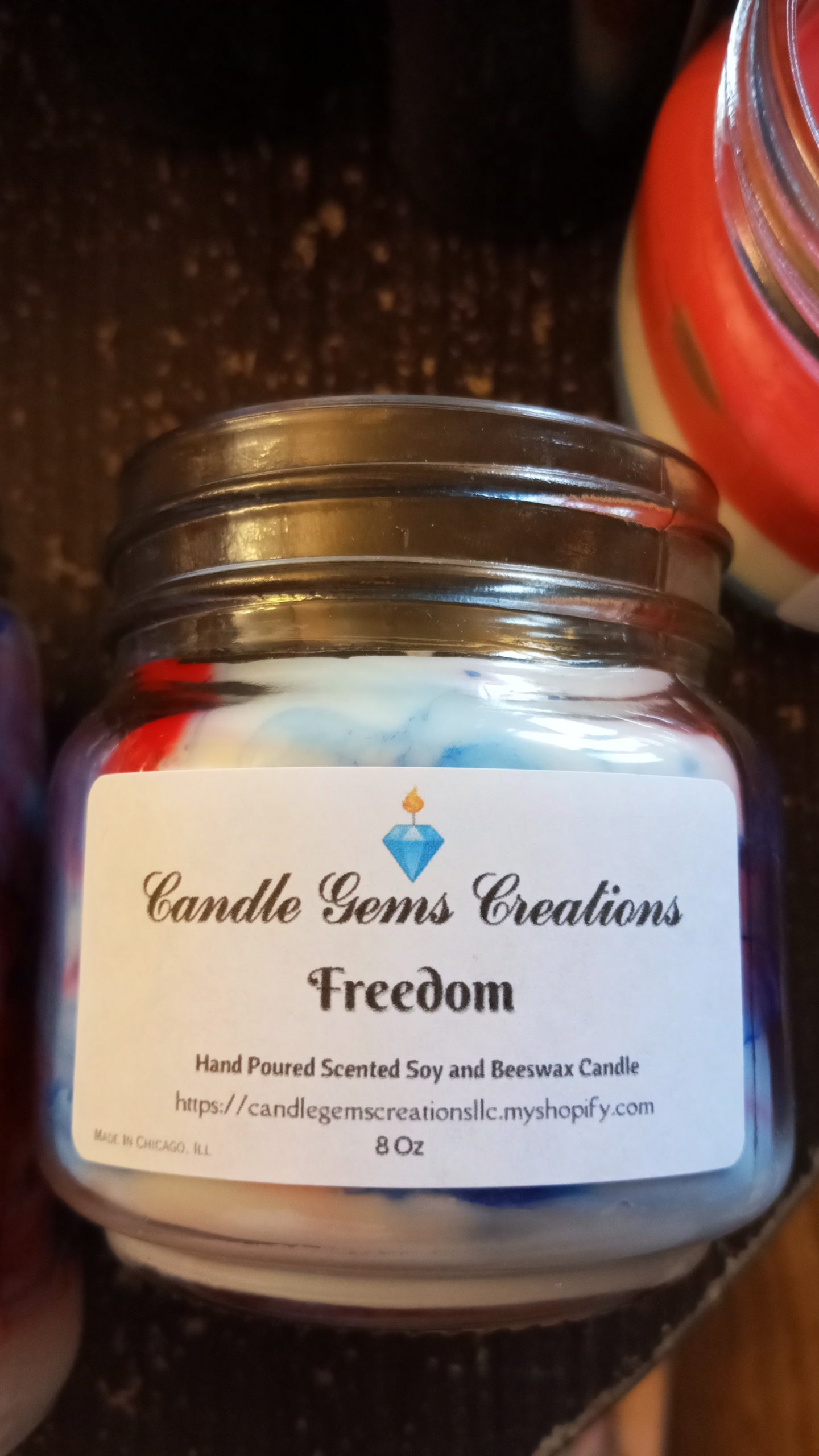 Freedom Limited Edition Marble Candle Hand Poured