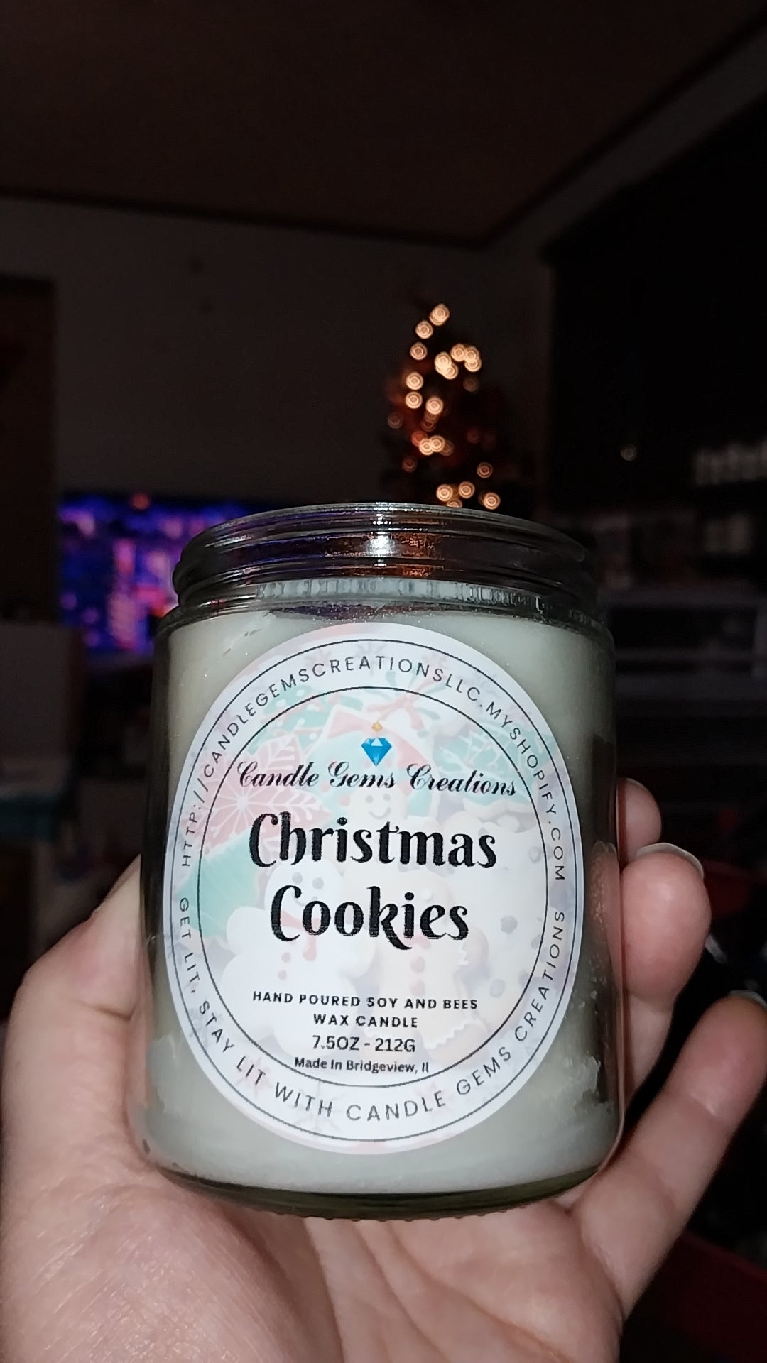 Christmas cookies hand poured candle