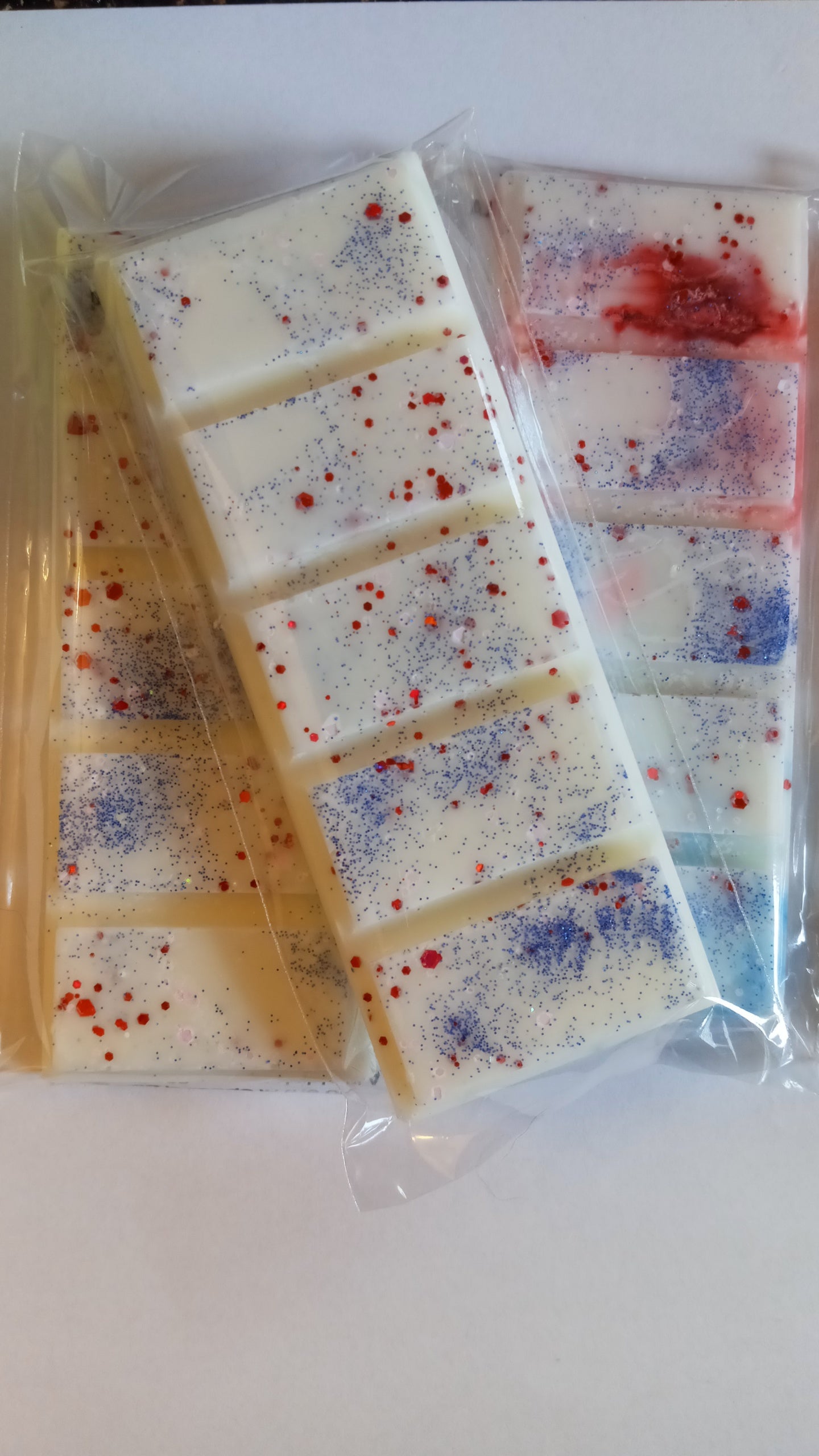 Firecracker Pop Limited Edition Marble or Glitter snap bar wax melts Hand Poured