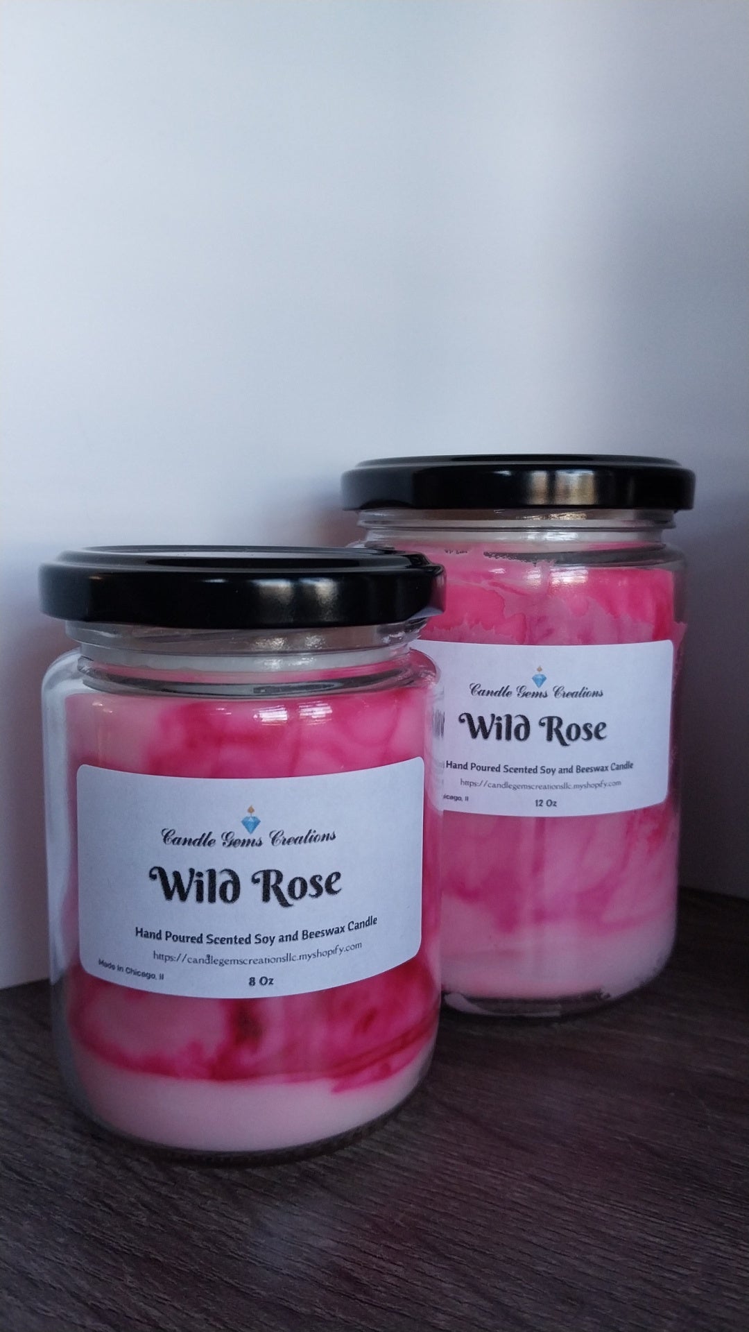 Wild Rose Hande Poured Candle