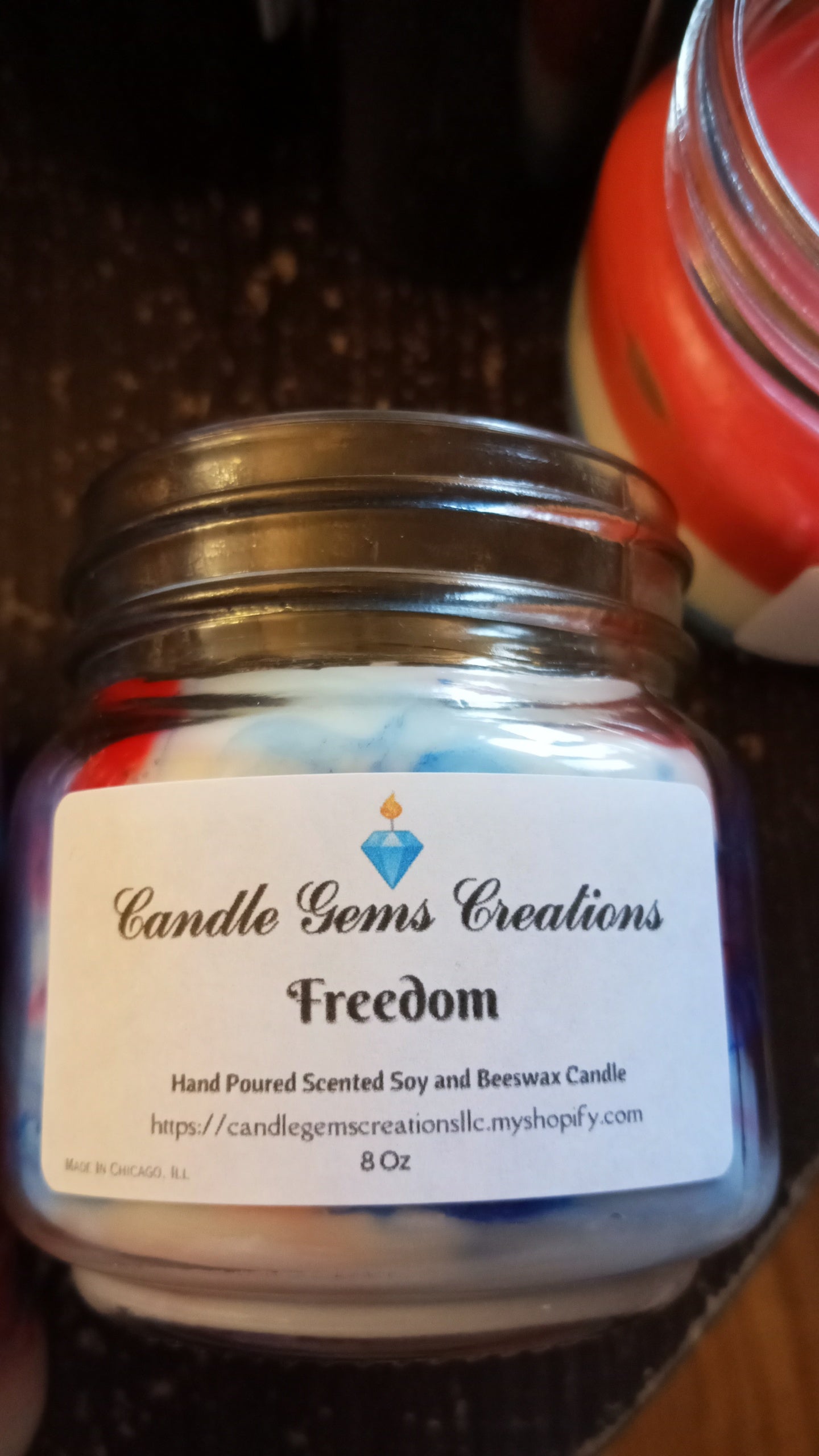 Freedom Limited Edition Marble Candle Hand Poured