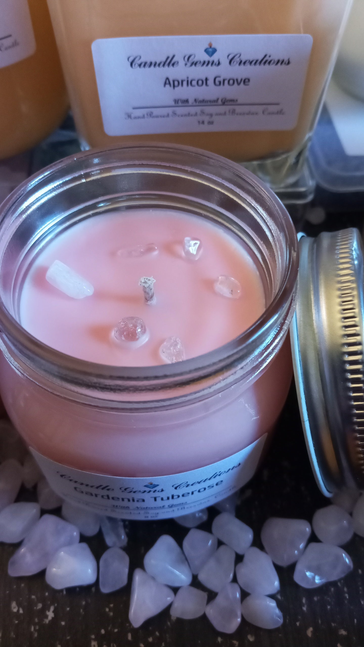 Gardenia Tuberose Hand Poured Soy and Beeswax Candle